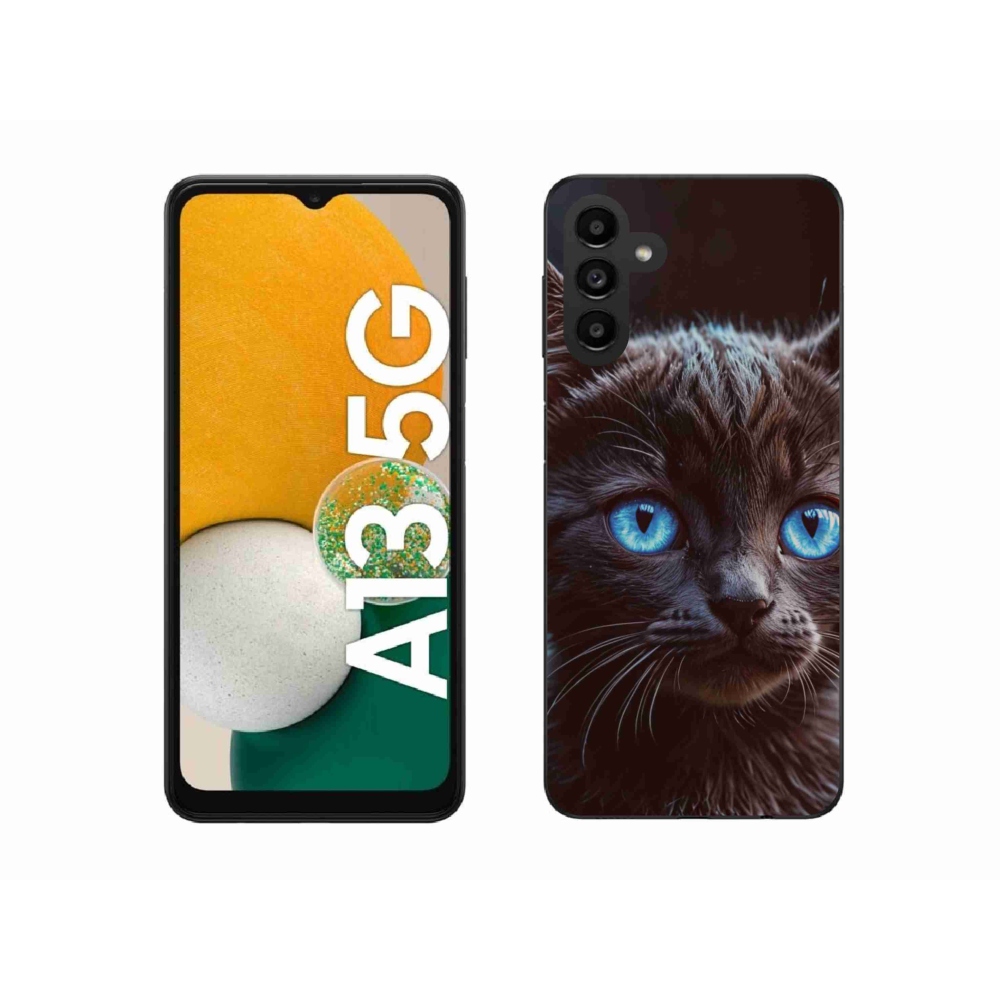 Gelový kryt mmCase na Samsung Galaxy A13 5G - černé kotě 2