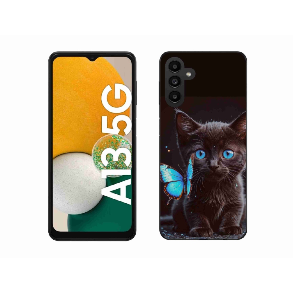 Gelový kryt mmCase na Samsung Galaxy A13 5G - černé kotě 3