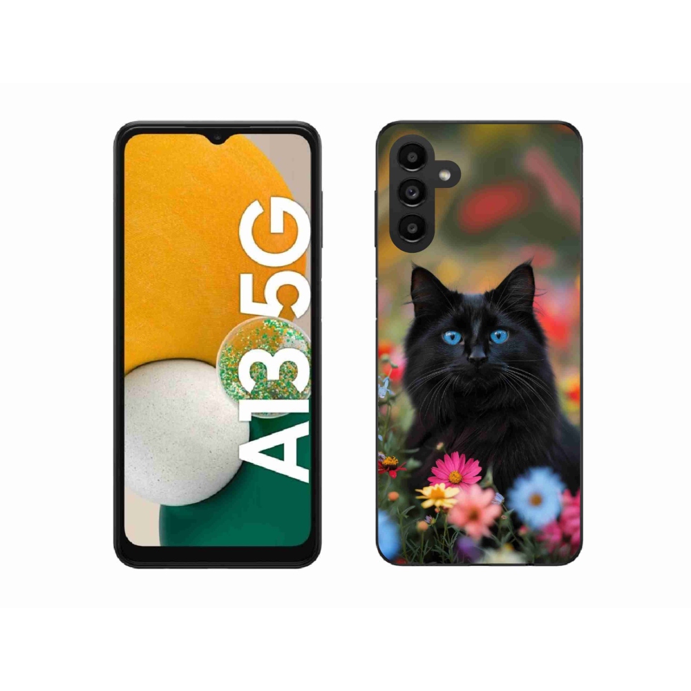 Gelový kryt mmCase na Samsung Galaxy A13 5G - černé kotě 4