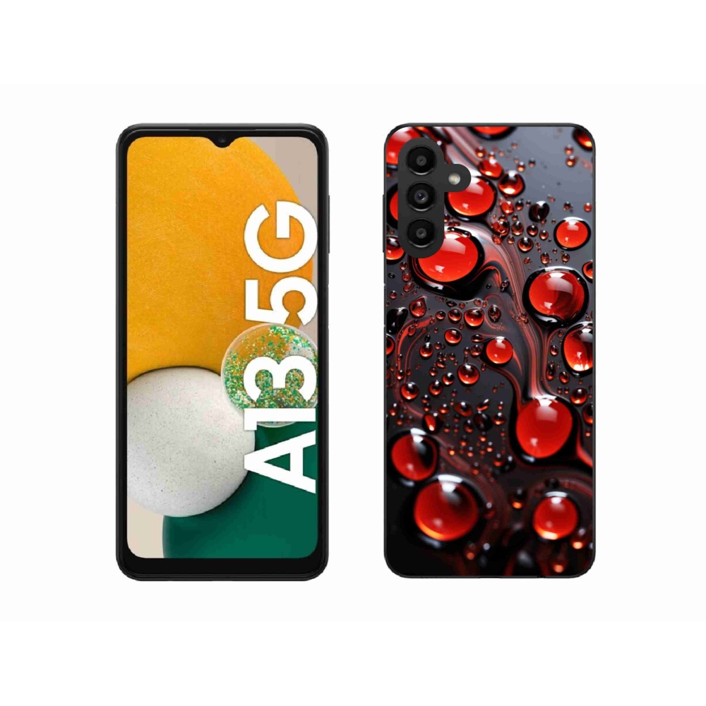 Gelový kryt mmCase na Samsung Galaxy A13 5G - červené kapky 2