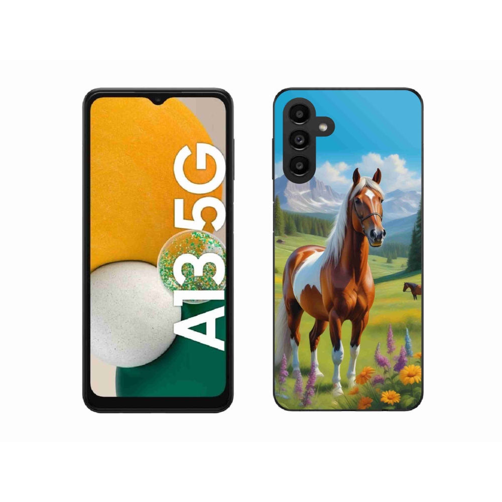 Gelový kryt mmCase na Samsung Galaxy A13 5G - kůň na louce