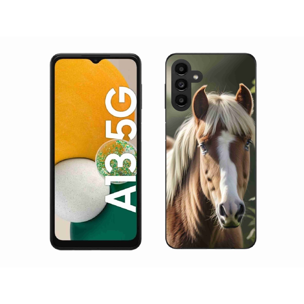 Gelový kryt mmCase na Samsung Galaxy A13 5G - kůň se světlou hřívou