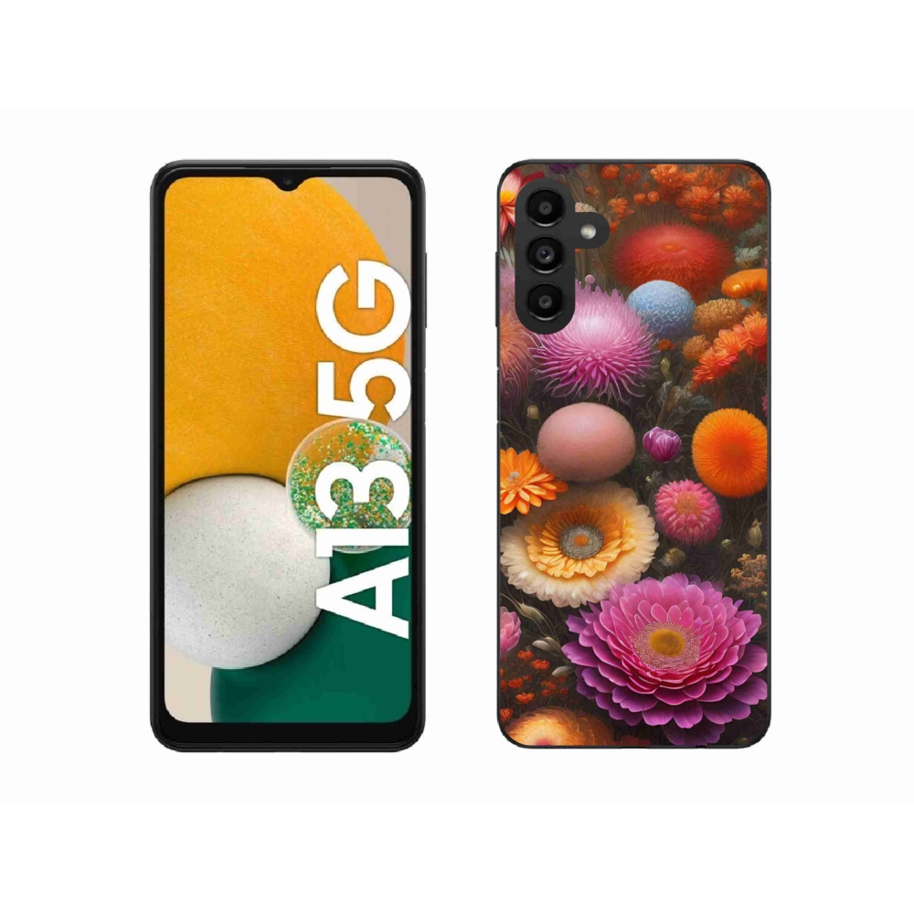 Gelový kryt mmCase na Samsung Galaxy A13 5G - květinová kompozice