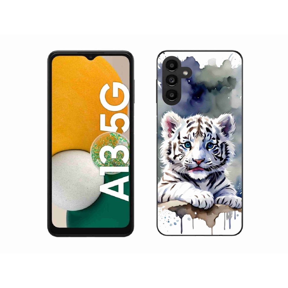 Gelový kryt mmCase na Samsung Galaxy A13 5G - mládě bílého tygra