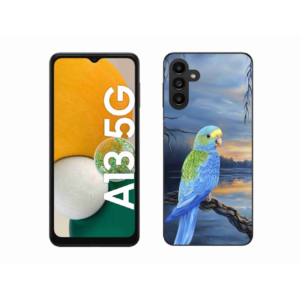Gelový kryt mmCase na Samsung Galaxy A13 5G - modrý papoušek