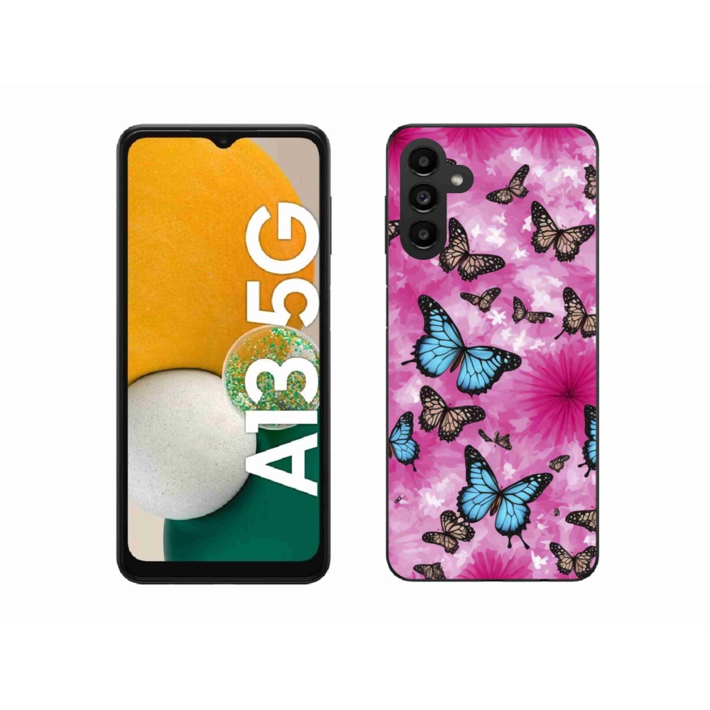 Gelový kryt mmCase na Samsung Galaxy A13 5G - motýlí zahrada