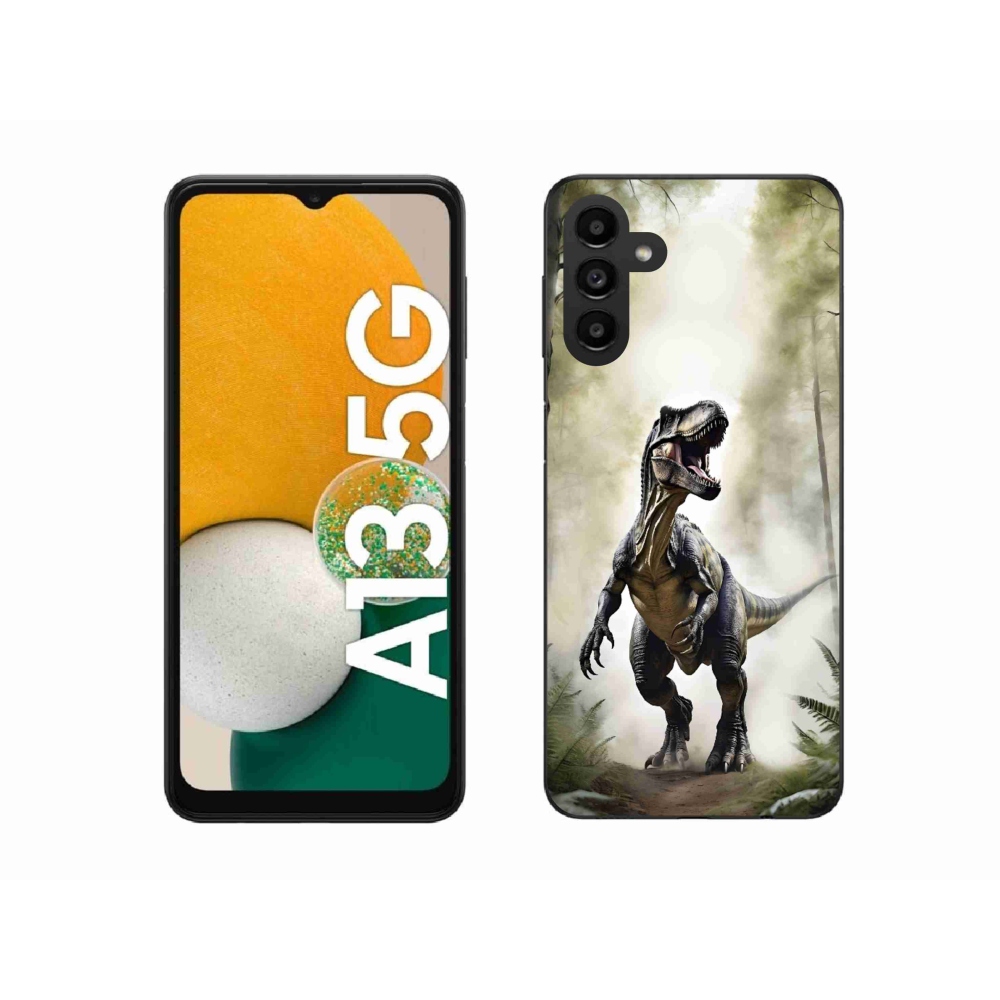 Gelový kryt mmCase na Samsung Galaxy A13 5G - naštvaný T-Rex