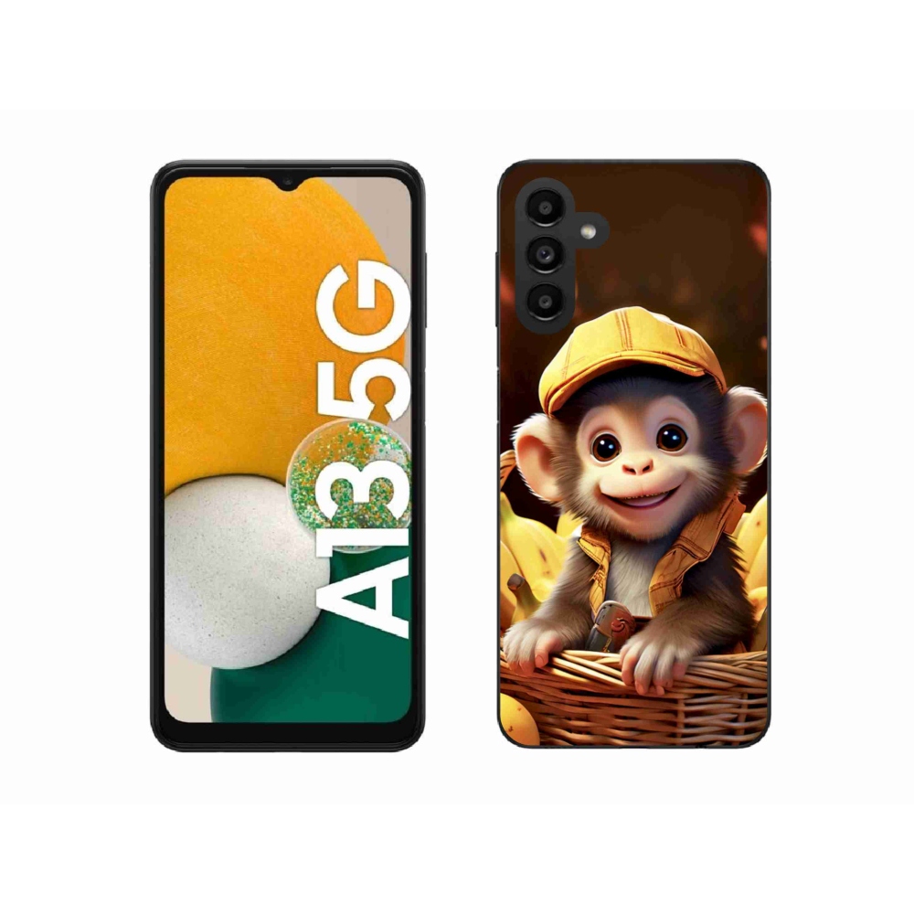 Gelový kryt mmCase na Samsung Galaxy A13 5G - opice v košíku