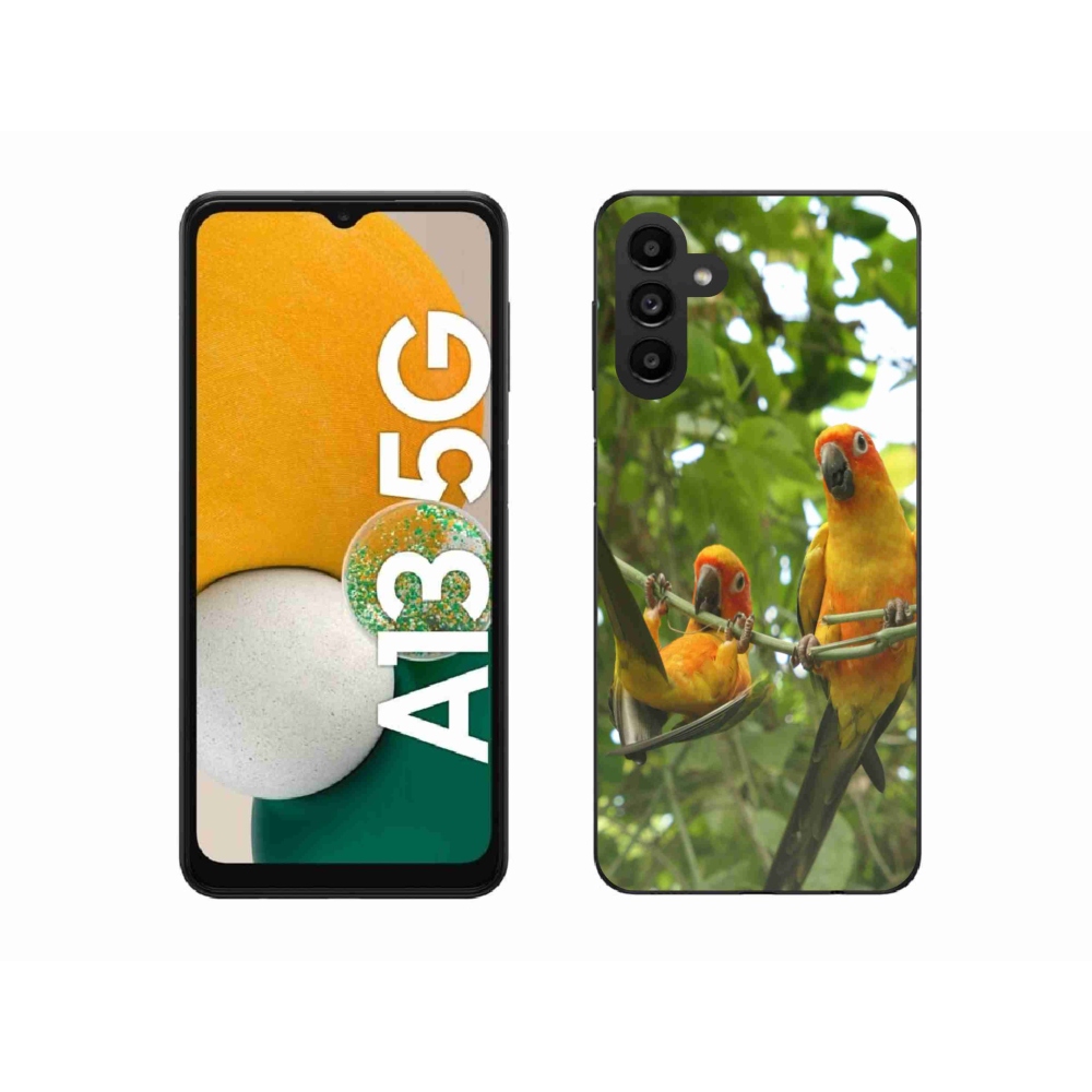 Gelový kryt mmCase na Samsung Galaxy A13 5G - papoušci aratingy