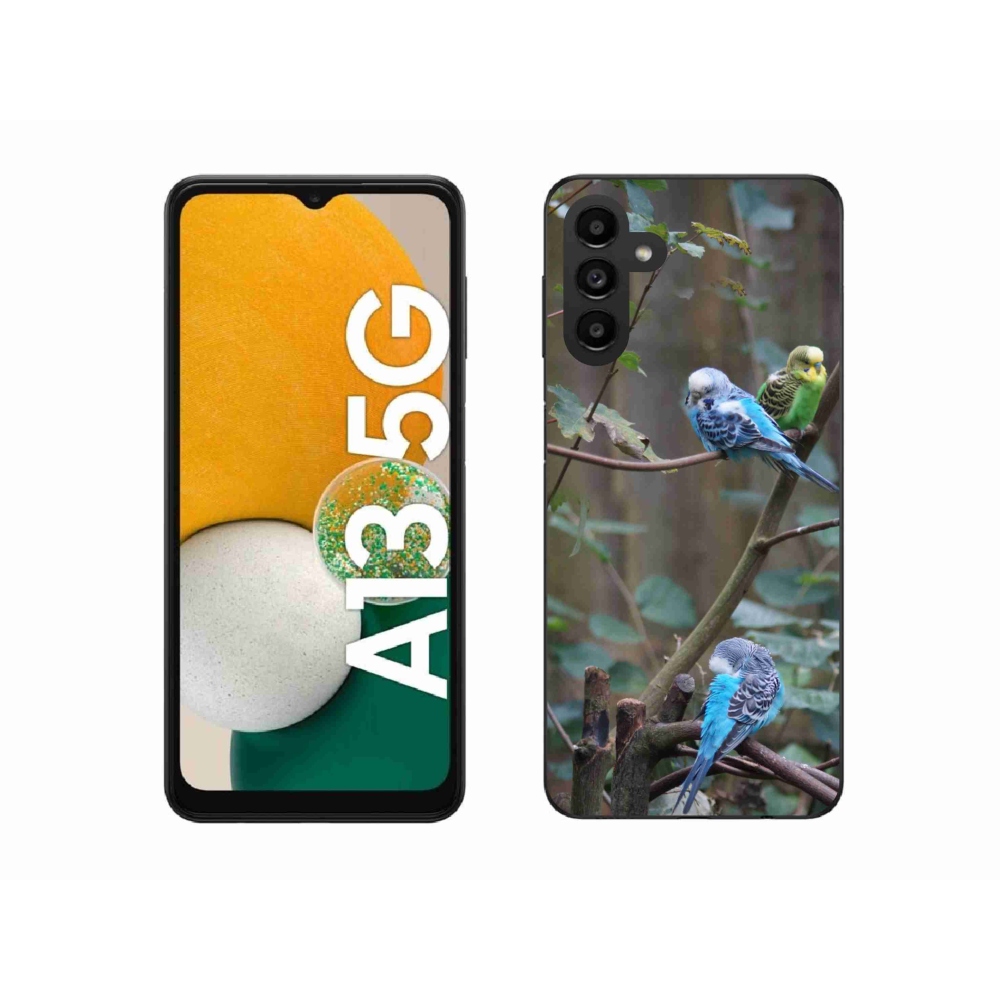 Gelový kryt mmCase na Samsung Galaxy A13 5G - papoušci na větvi