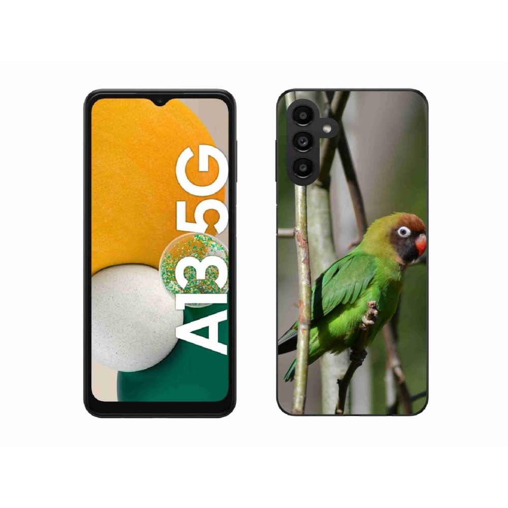 Gelový kryt mmCase na Samsung Galaxy A13 5G - papoušek agapornis