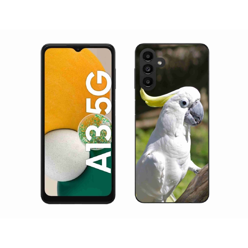 Gelový kryt mmCase na Samsung Galaxy A13 5G - papoušek kakadu 2