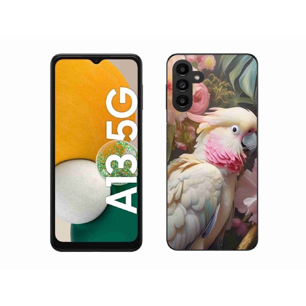 Gelový kryt mmCase na Samsung Galaxy A13 5G - papoušek kakadu růžový 2