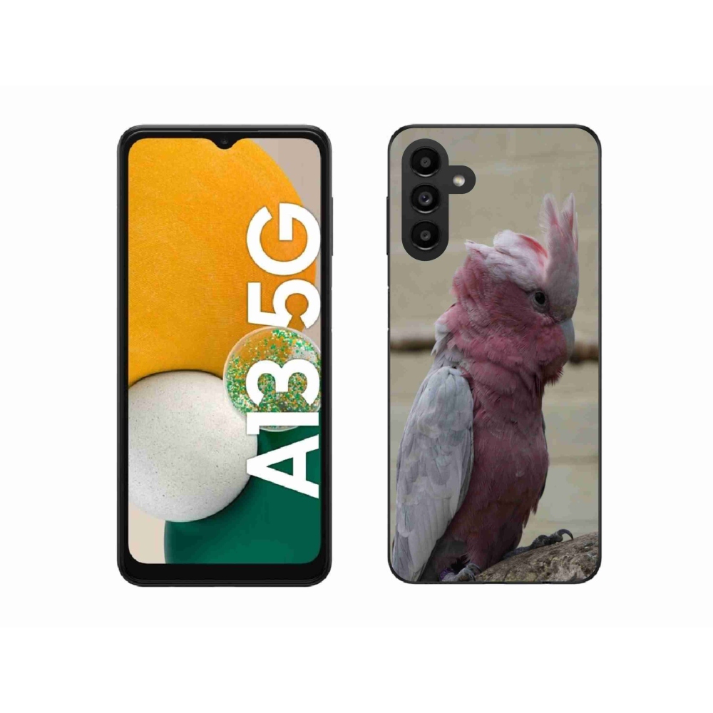 Gelový kryt mmCase na Samsung Galaxy A13 5G - papoušek kakadu růžový