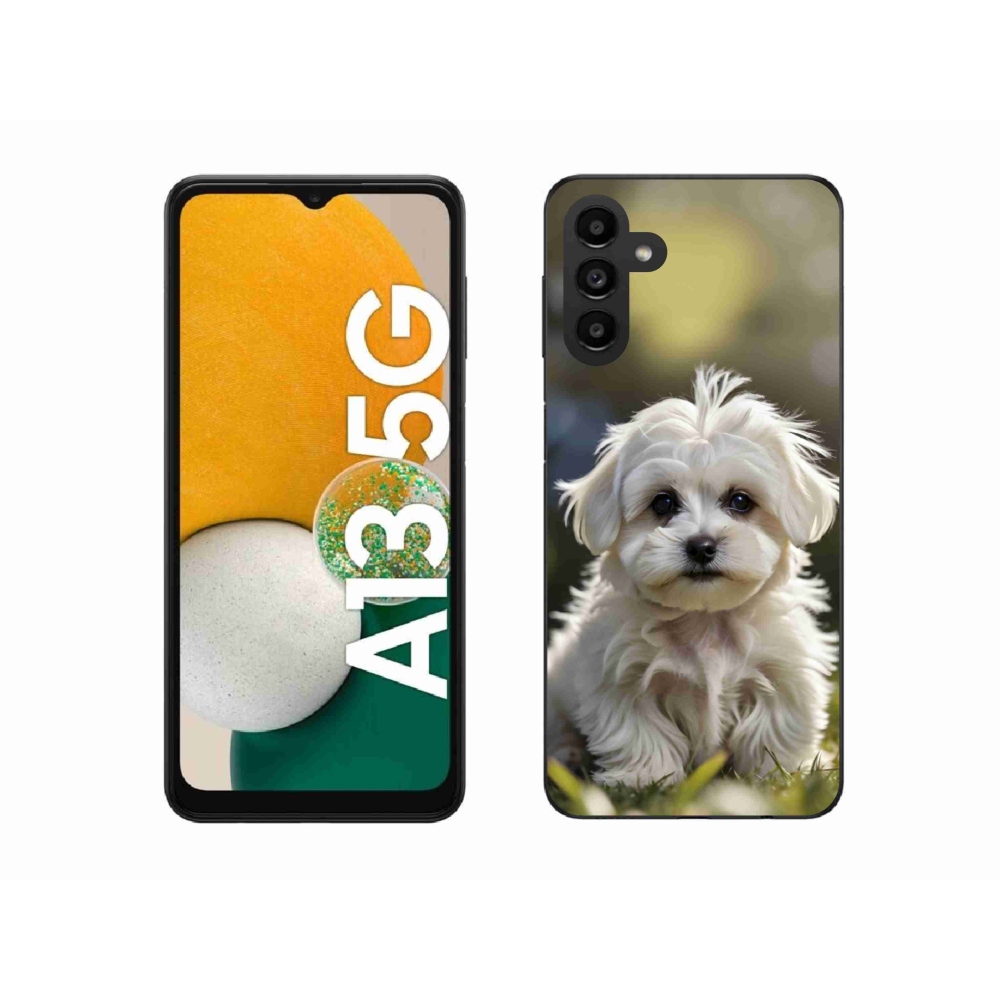 Gelový kryt mmCase na Samsung Galaxy A13 5G - roztomilý maltézský psík