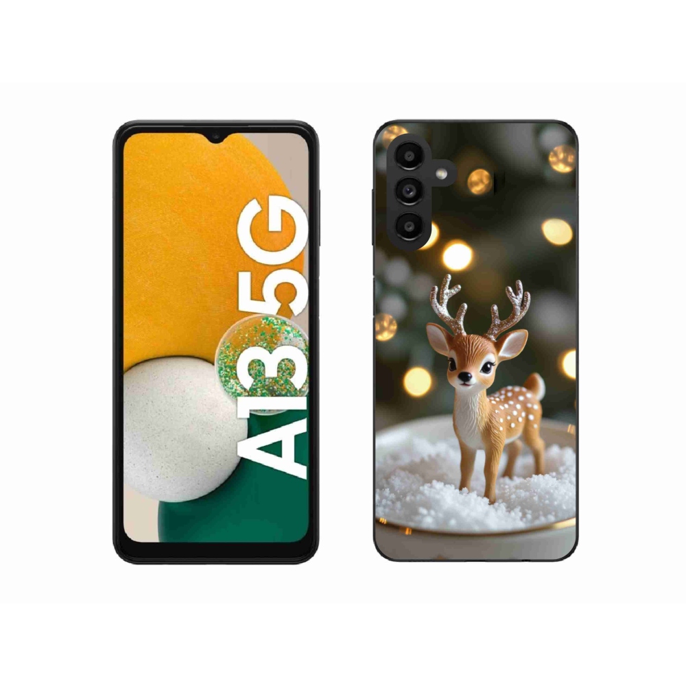 Gelový kryt mmCase na Samsung Galaxy A13 5G - roztomilý vánoční jelen