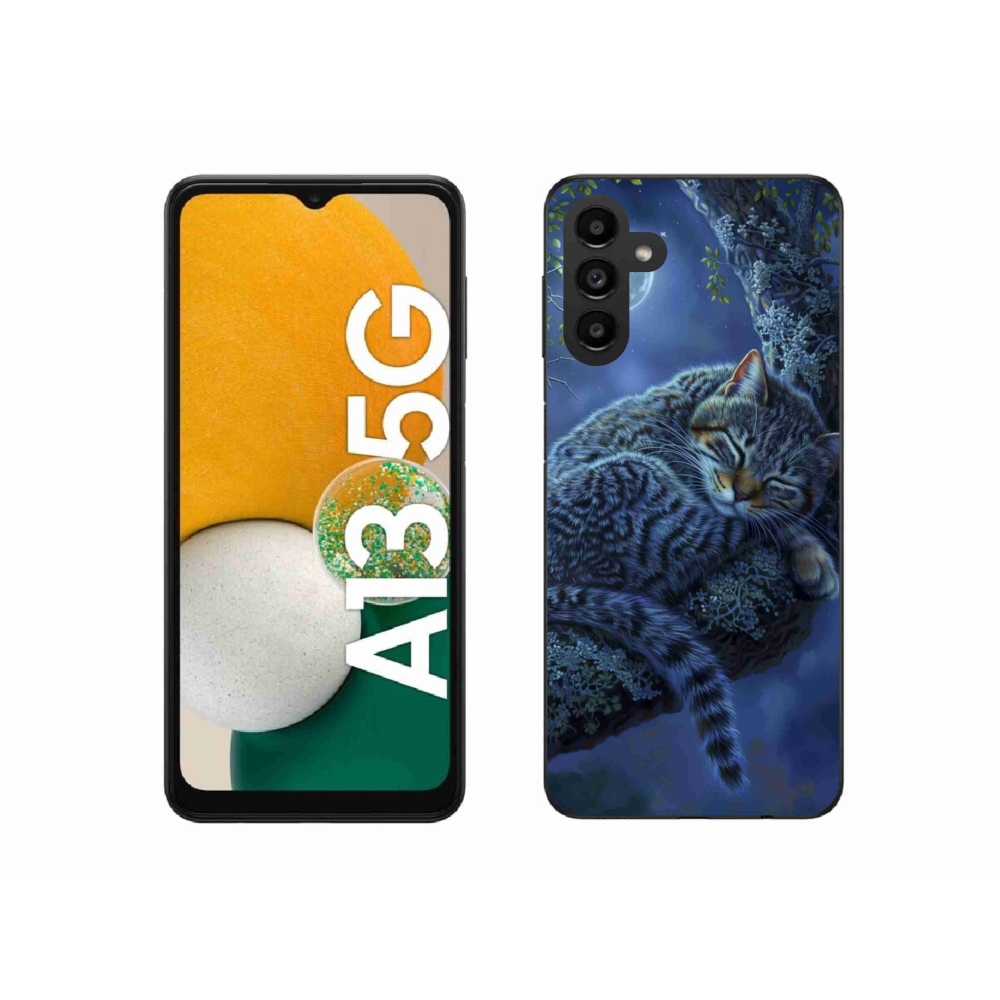 Gelový kryt mmCase na Samsung Galaxy A13 5G - spící kočka