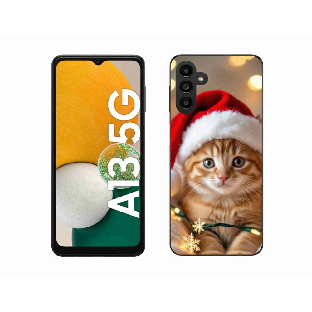 Gelový kryt mmCase na Samsung Galaxy A13 5G - vánoční kotě