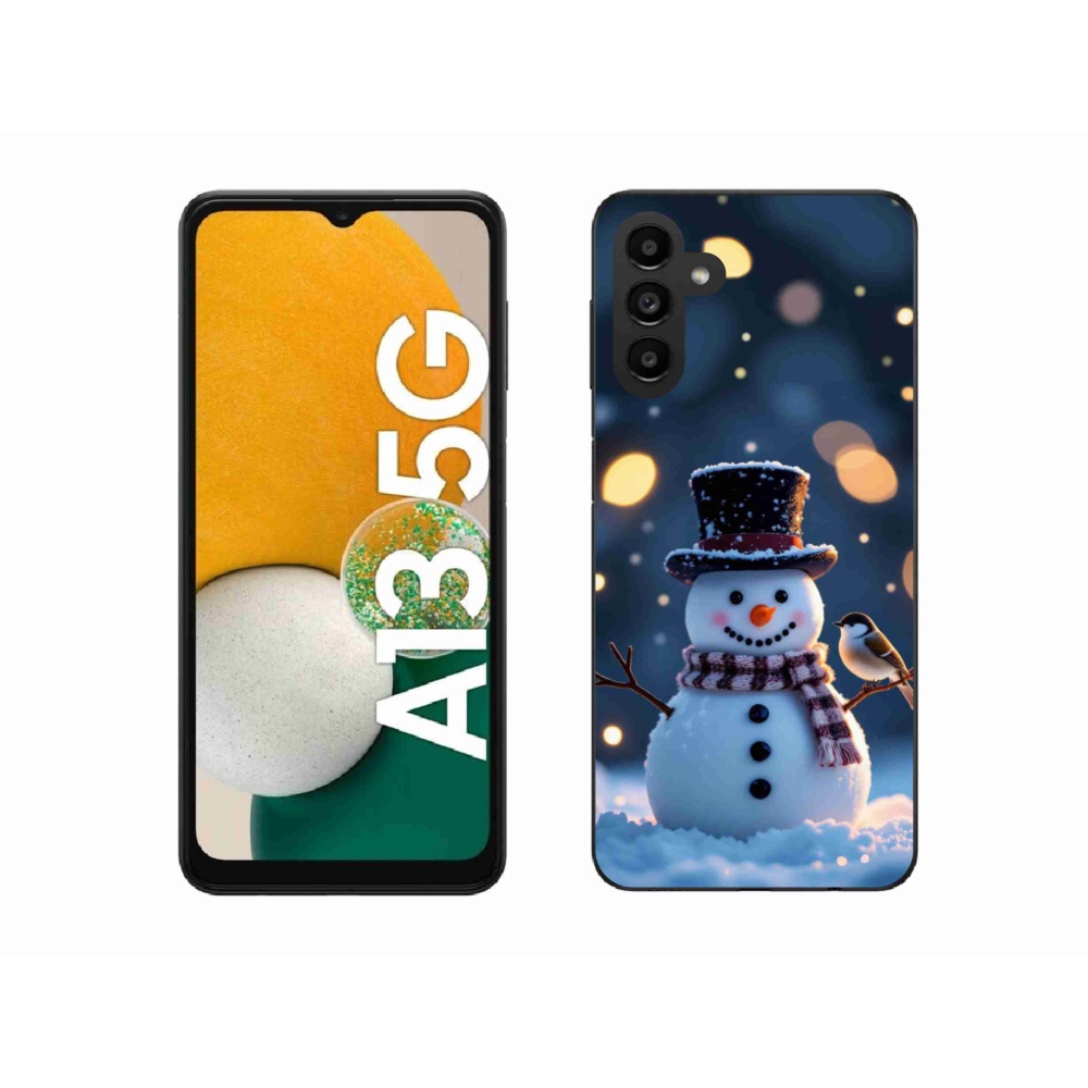 Gelový kryt mmCase na Samsung Galaxy A13 5G - vánoční sněhulák