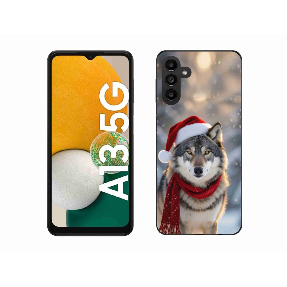 Gelový kryt mmCase na Samsung Galaxy A13 5G - vánoční vlk