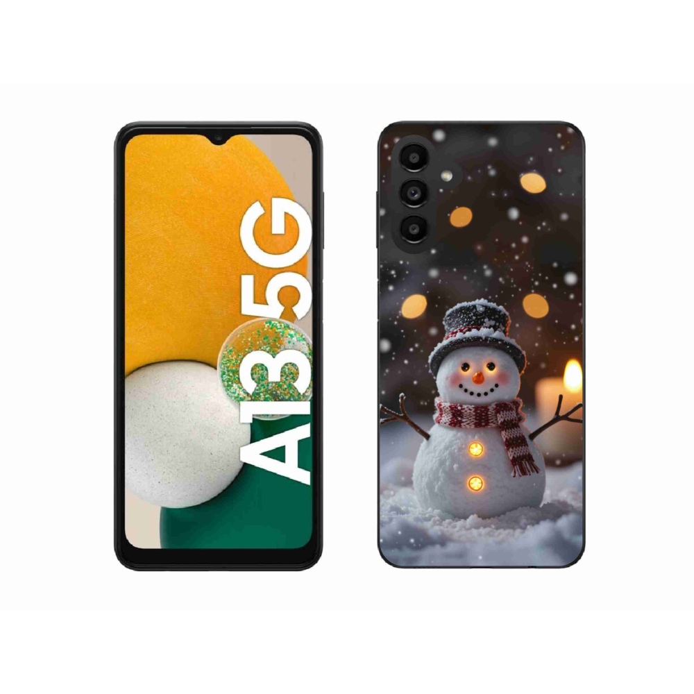 Gelový kryt mmCase na Samsung Galaxy A13 5G - veselý sněhulák