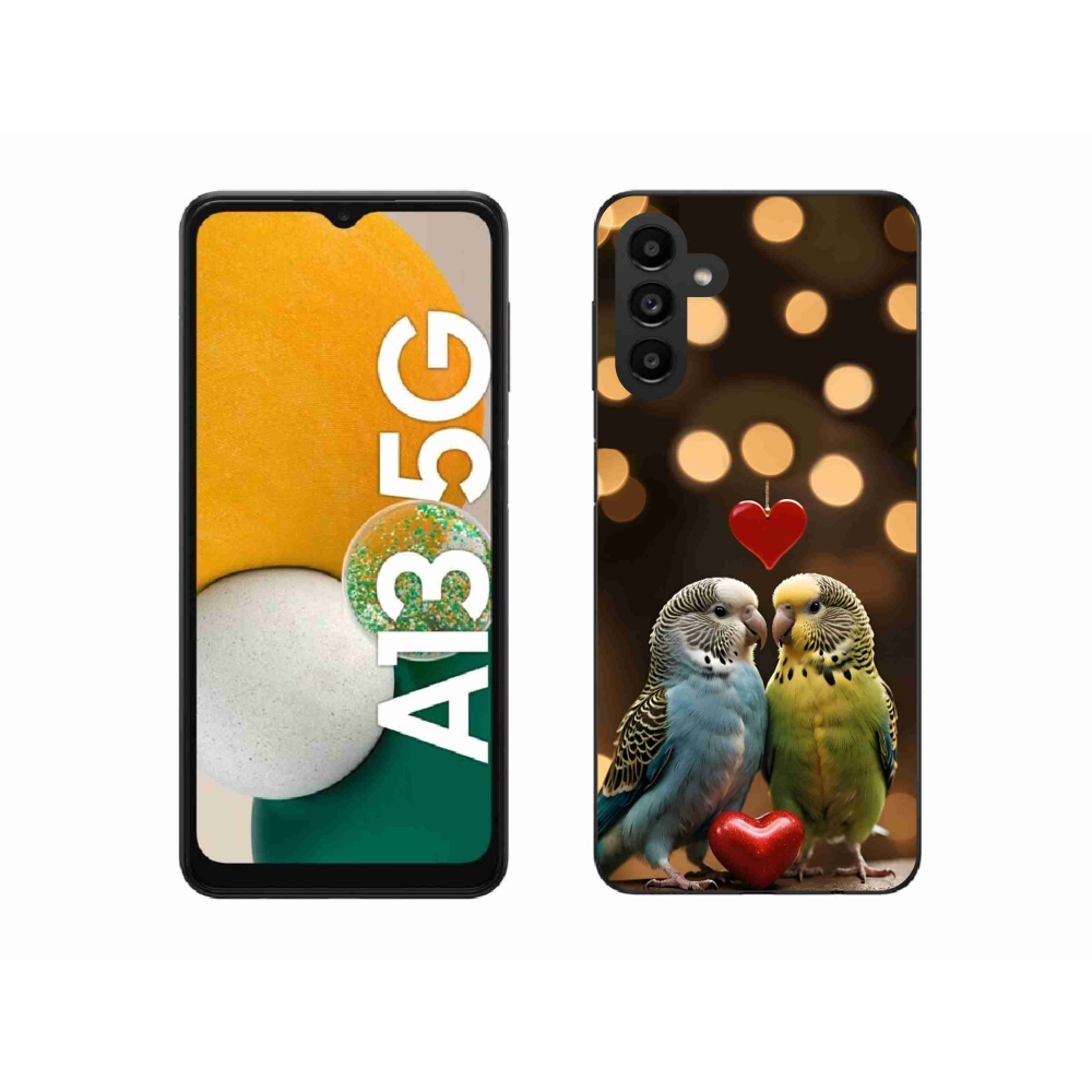 Gelový kryt mmCase na Samsung Galaxy A13 5G - zamilovaní papoušci