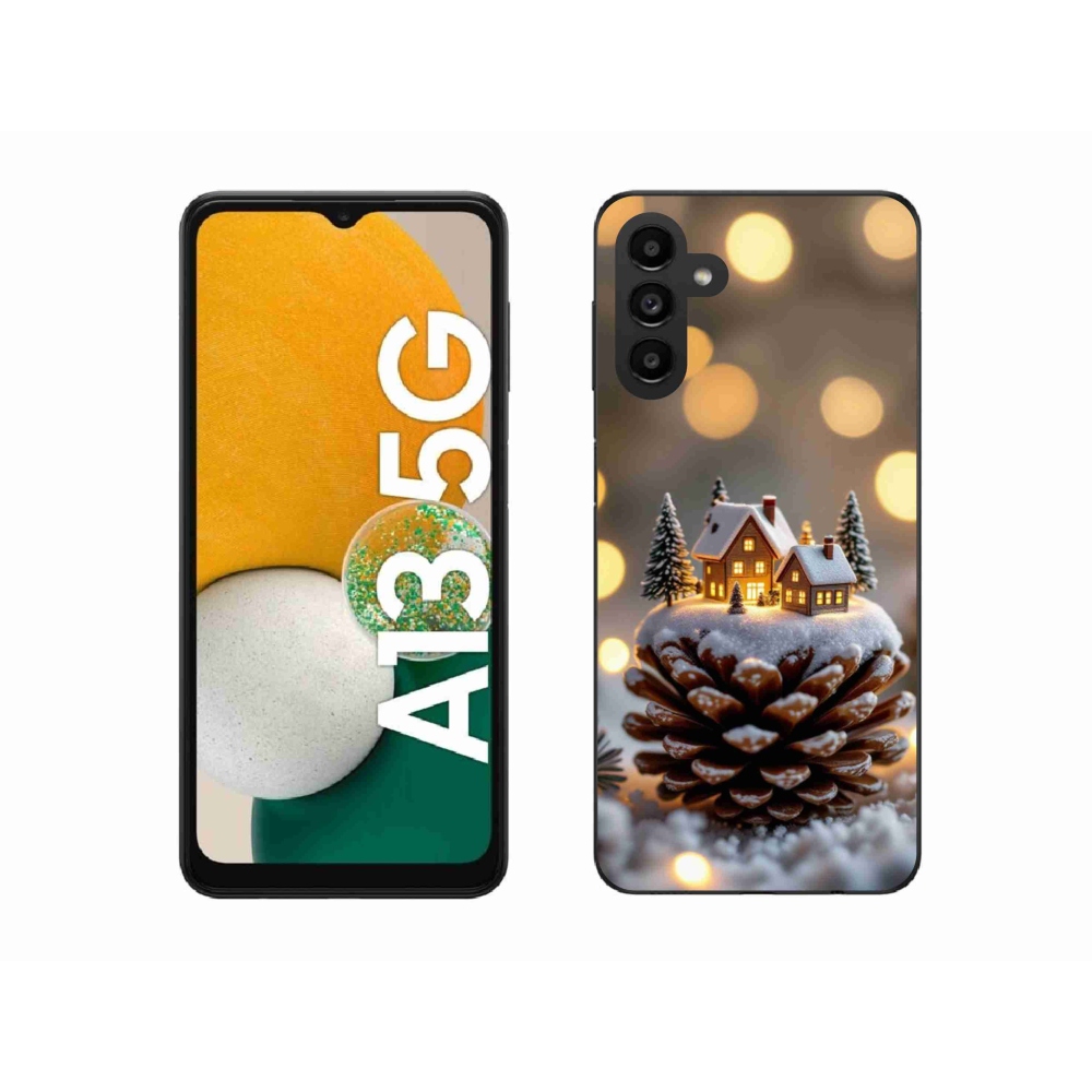 Gelový kryt mmCase na Samsung Galaxy A13 5G - zimní vesnička