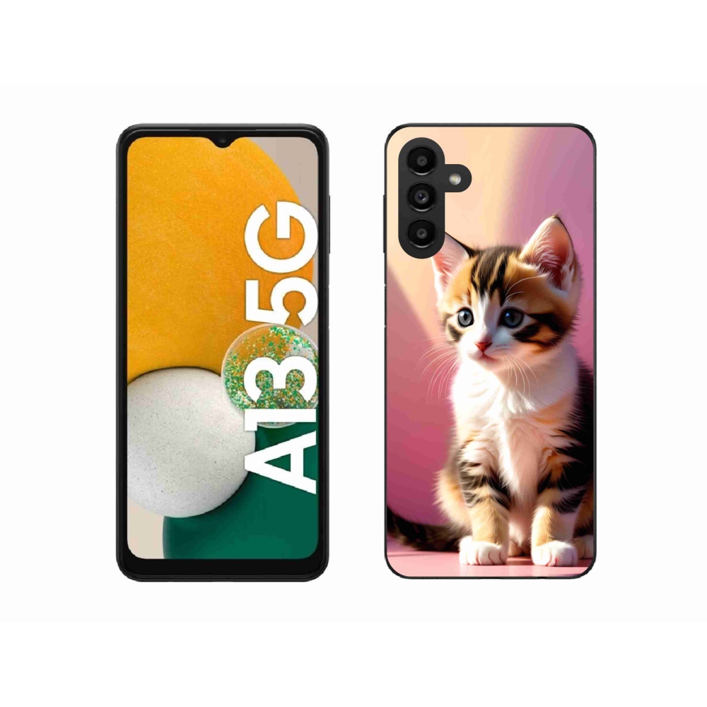 Gelový kryt mmCase na Samsung Galaxy A13 5G - zvědavé kotě 2