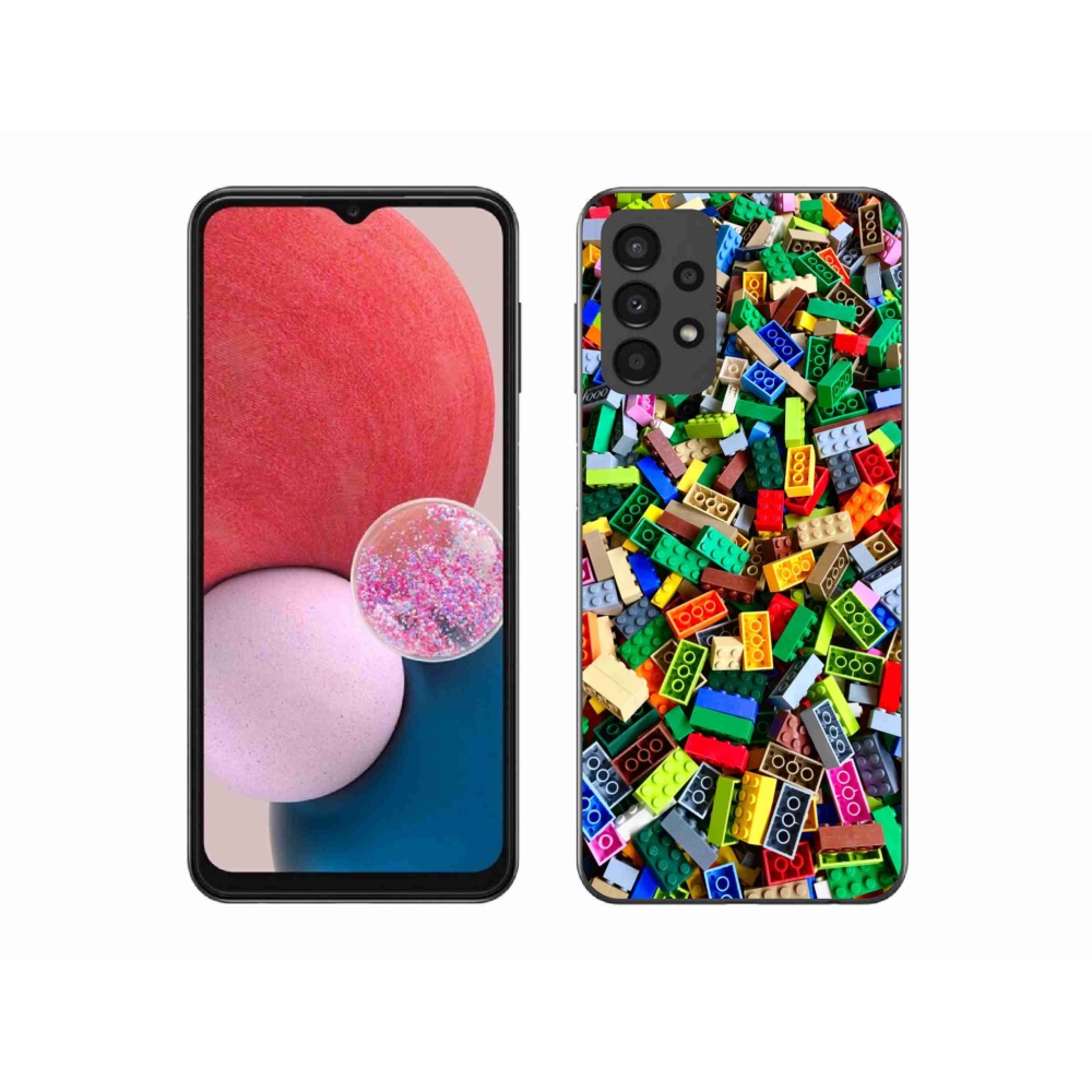 Gelový kryt mmCase na Samsung Galaxy A13 - barevné stavební kostky