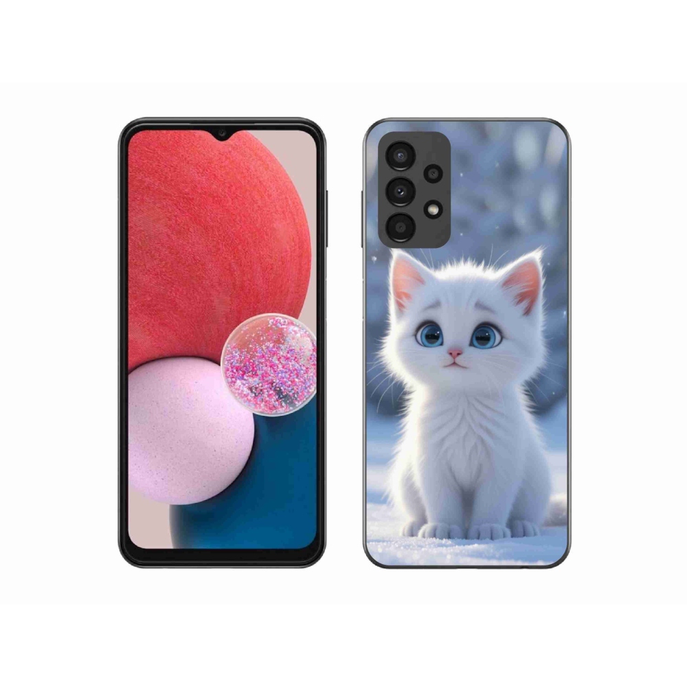 Gelový kryt mmCase na Samsung Galaxy A13 - bílé kotě 3