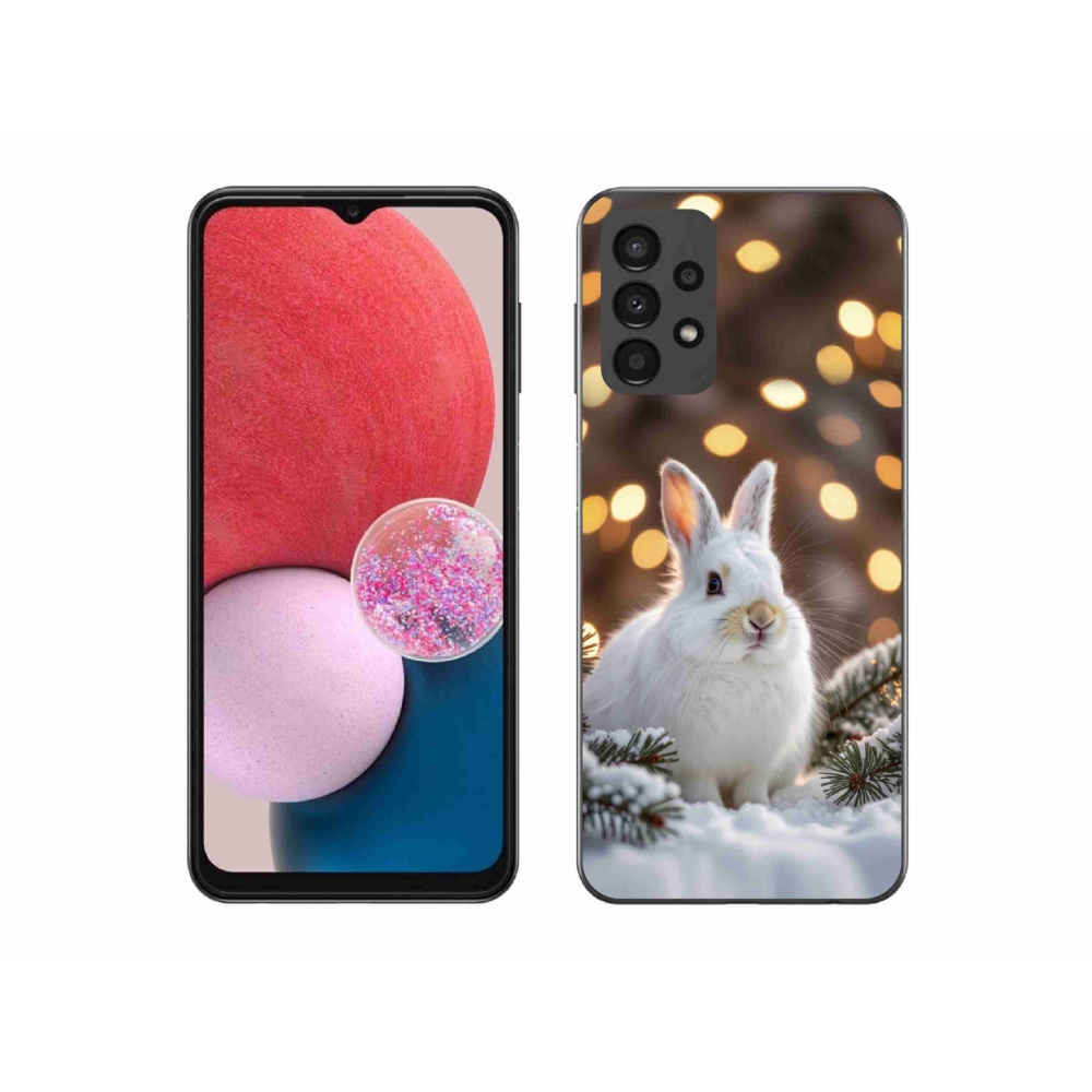 Gelový kryt mmCase na Samsung Galaxy A13 - bílý zajíc