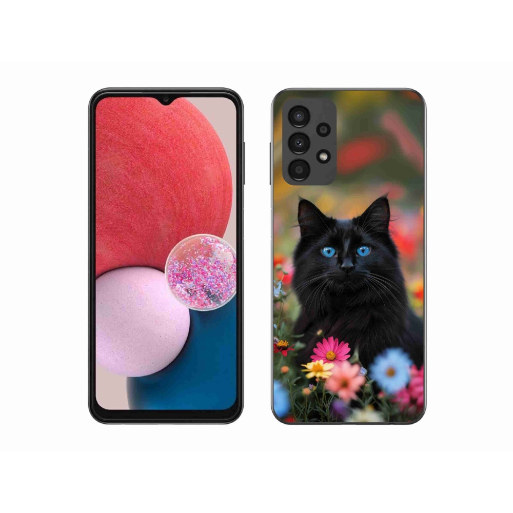 Gelový kryt mmCase na Samsung Galaxy A13 - černé kotě 4