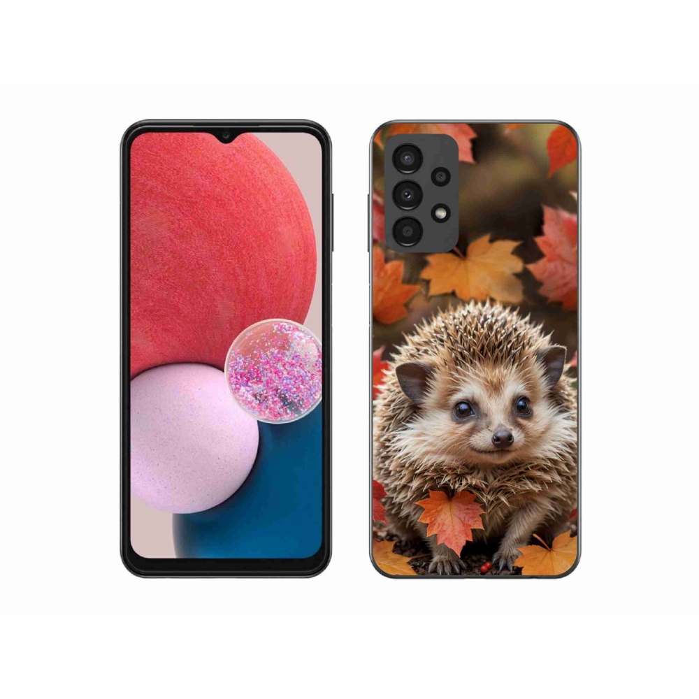 Gelový kryt mmCase na Samsung Galaxy A13 - ježek v listí
