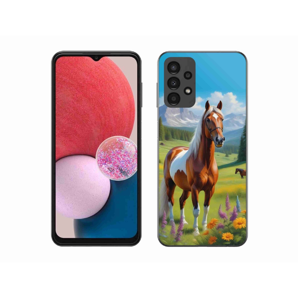 Gelový kryt mmCase na Samsung Galaxy A13 - kůň na louce
