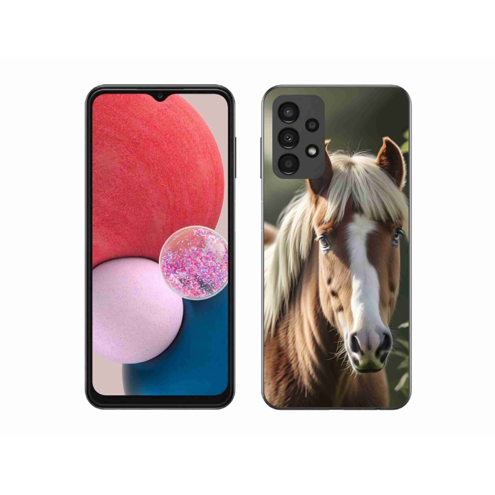 Gelový kryt mmCase na Samsung Galaxy A13 - kůň se světlou hřívou