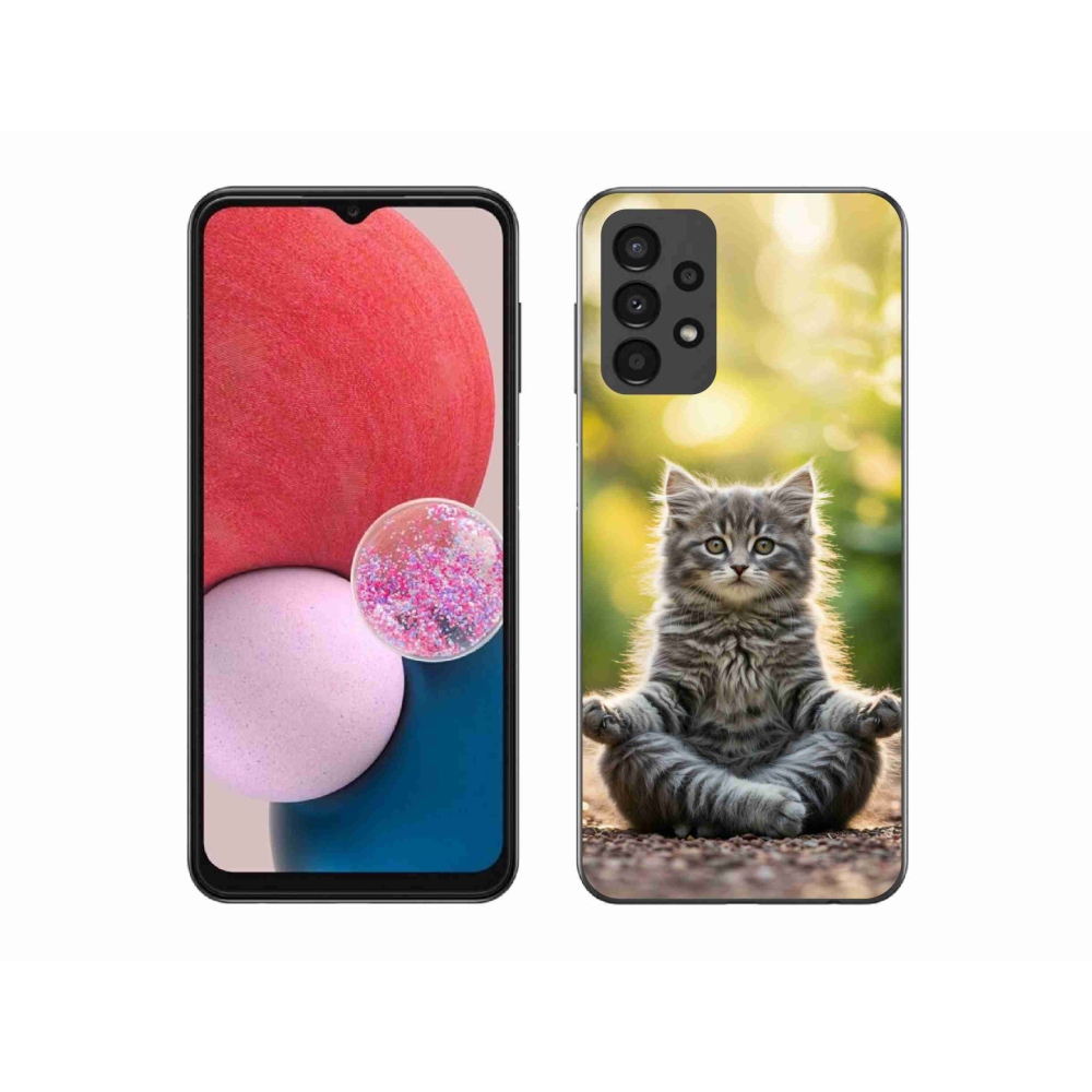 Gelový kryt mmCase na Samsung Galaxy A13 - meditující kotě