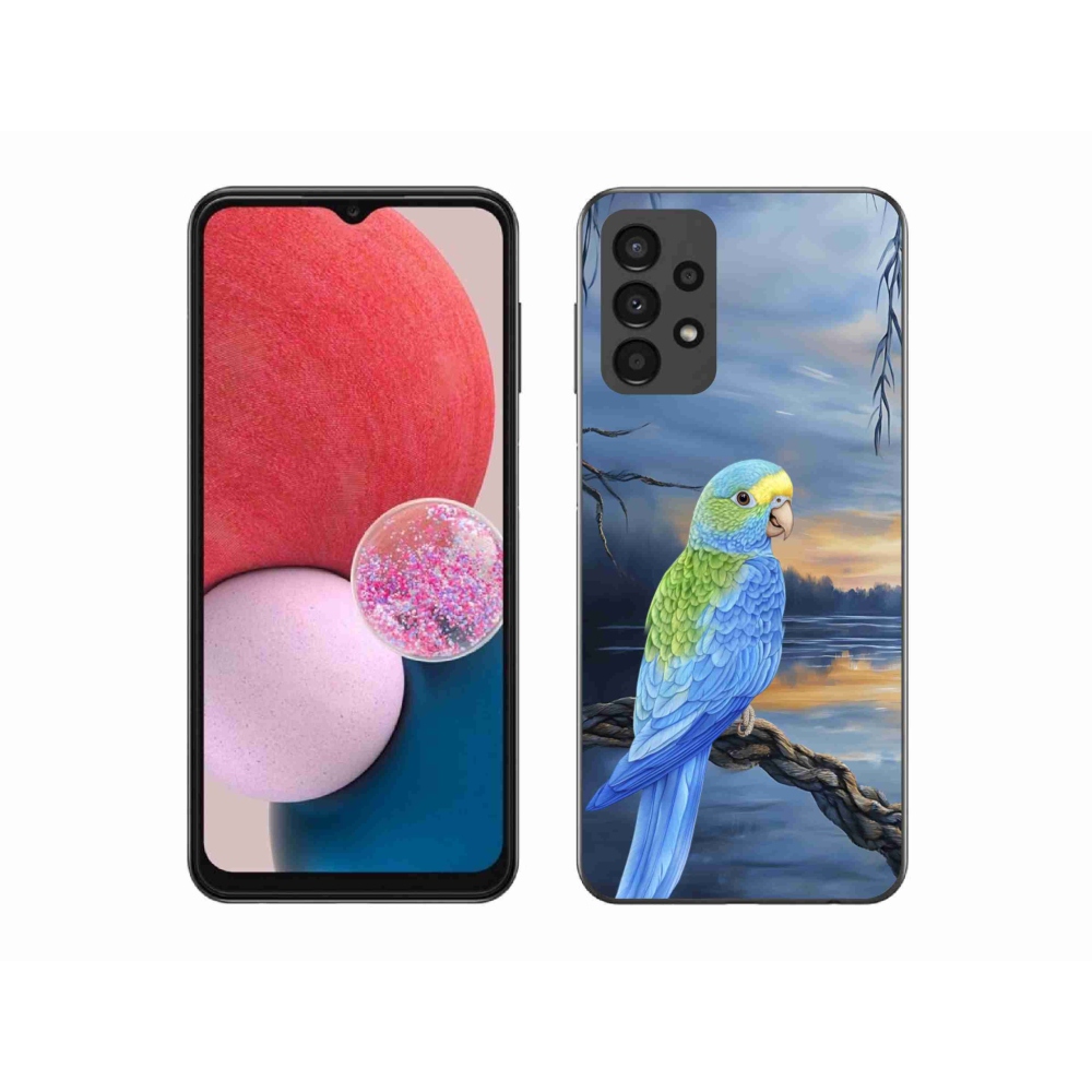 Gelový kryt mmCase na Samsung Galaxy A13 - modrý papoušek