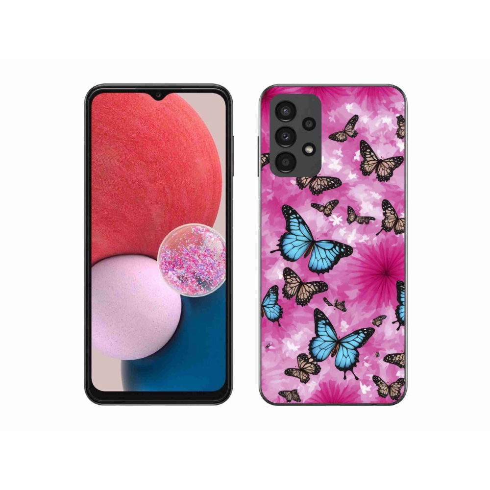 Gelový kryt mmCase na Samsung Galaxy A13 - motýlí zahrada