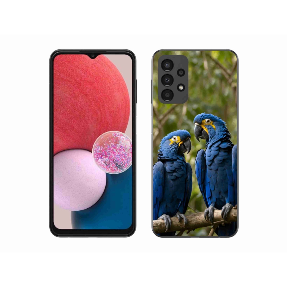 Gelový kryt mmCase na Samsung Galaxy A13 - papouščí duo