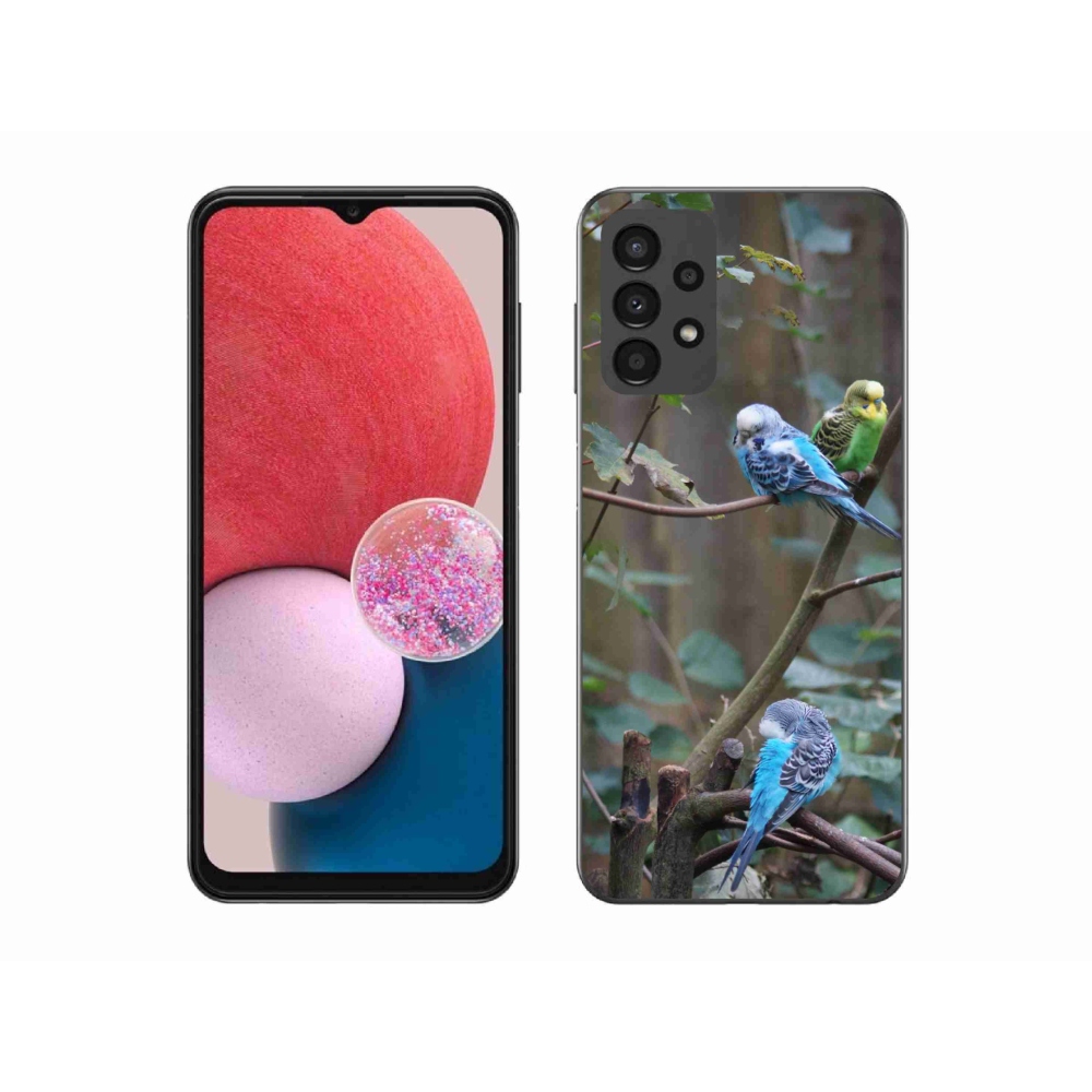 Gelový kryt mmCase na Samsung Galaxy A13 - papoušci na větvi