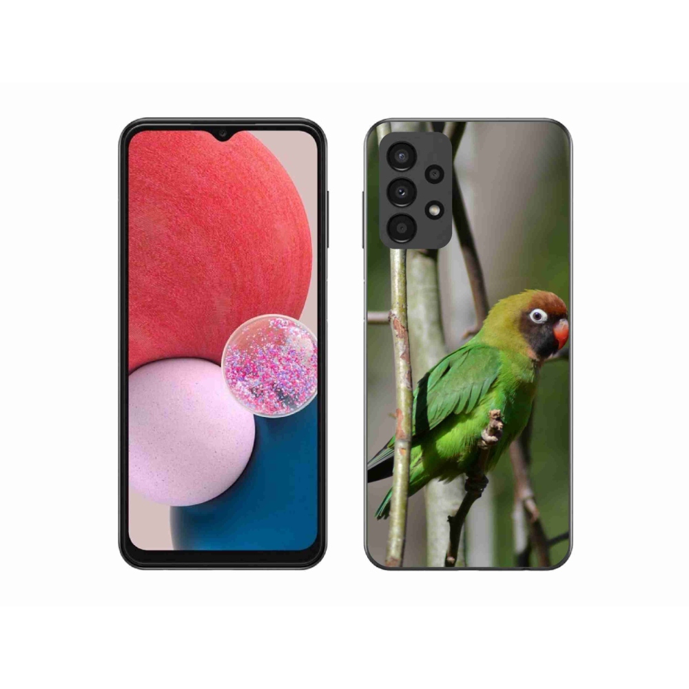 Gelový kryt mmCase na Samsung Galaxy A13 - papoušek agapornis