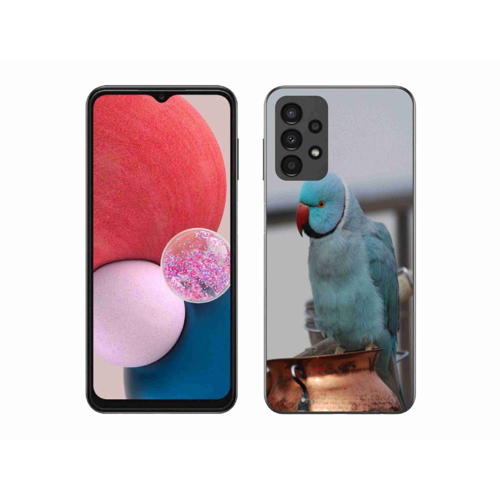 Gelový kryt mmCase na Samsung Galaxy A13 - papoušek alexandr modrý