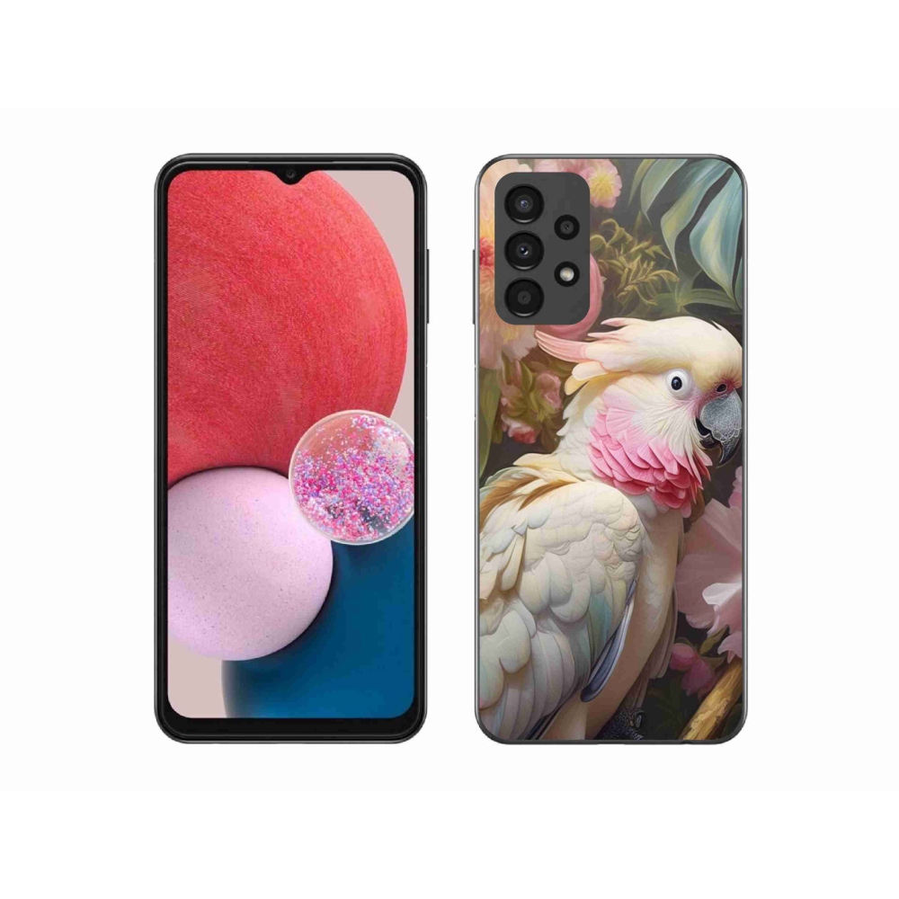 Gelový kryt mmCase na Samsung Galaxy A13 - papoušek kakadu růžový 2