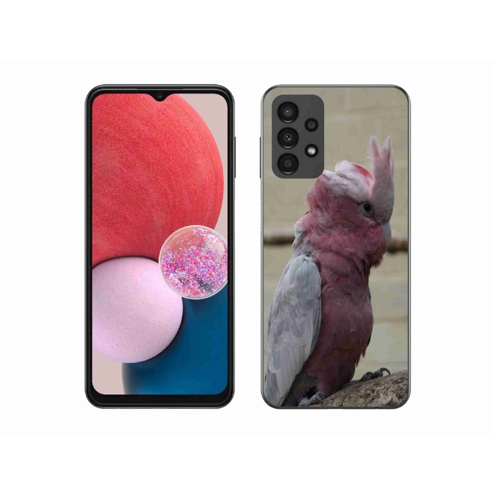 Gelový kryt mmCase na Samsung Galaxy A13 - papoušek kakadu růžový
