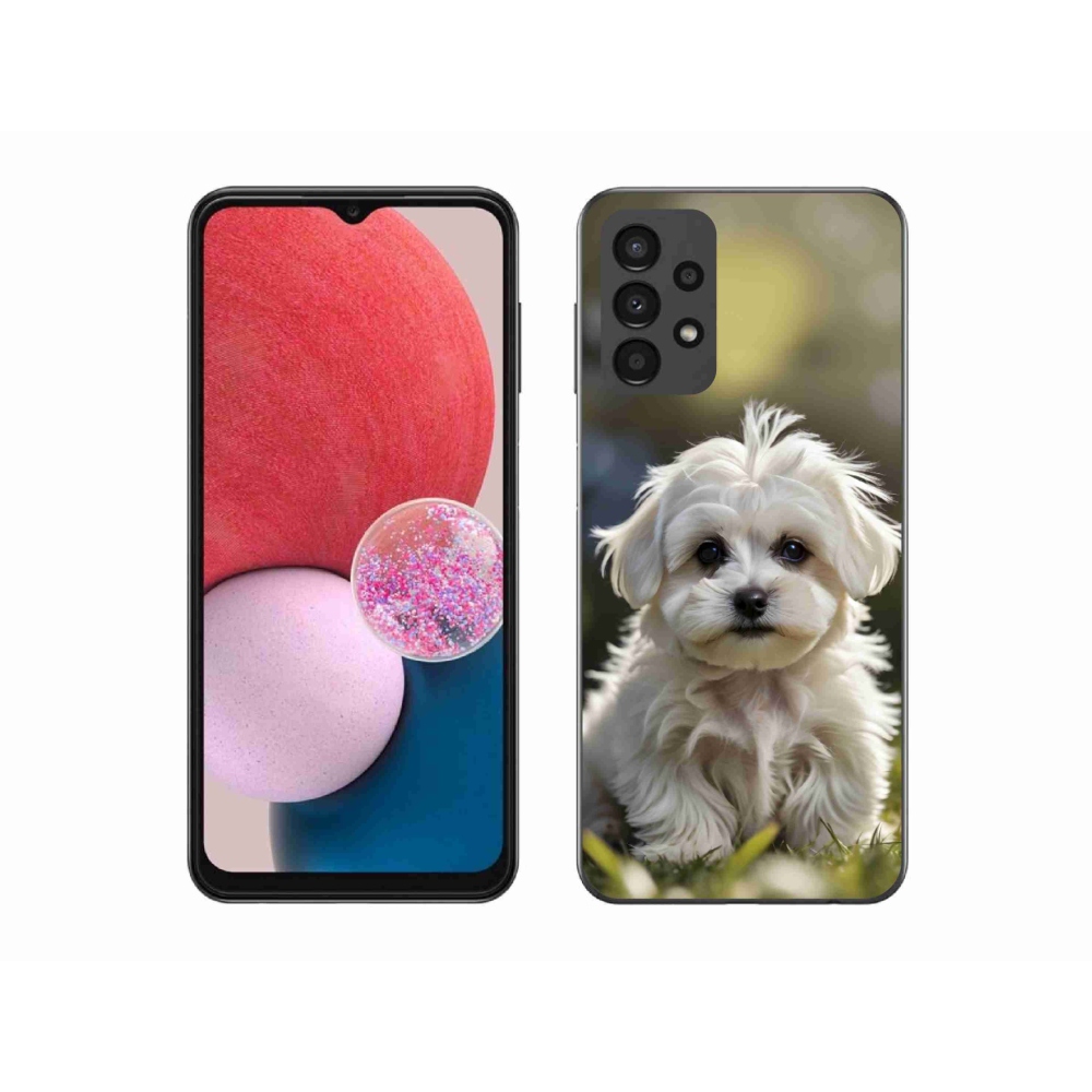 Gelový kryt mmCase na Samsung Galaxy A13 - roztomilý maltézský psík