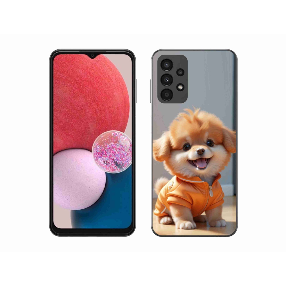Gelový kryt mmCase na Samsung Galaxy A13 - roztomilý pomeranian v mikině
