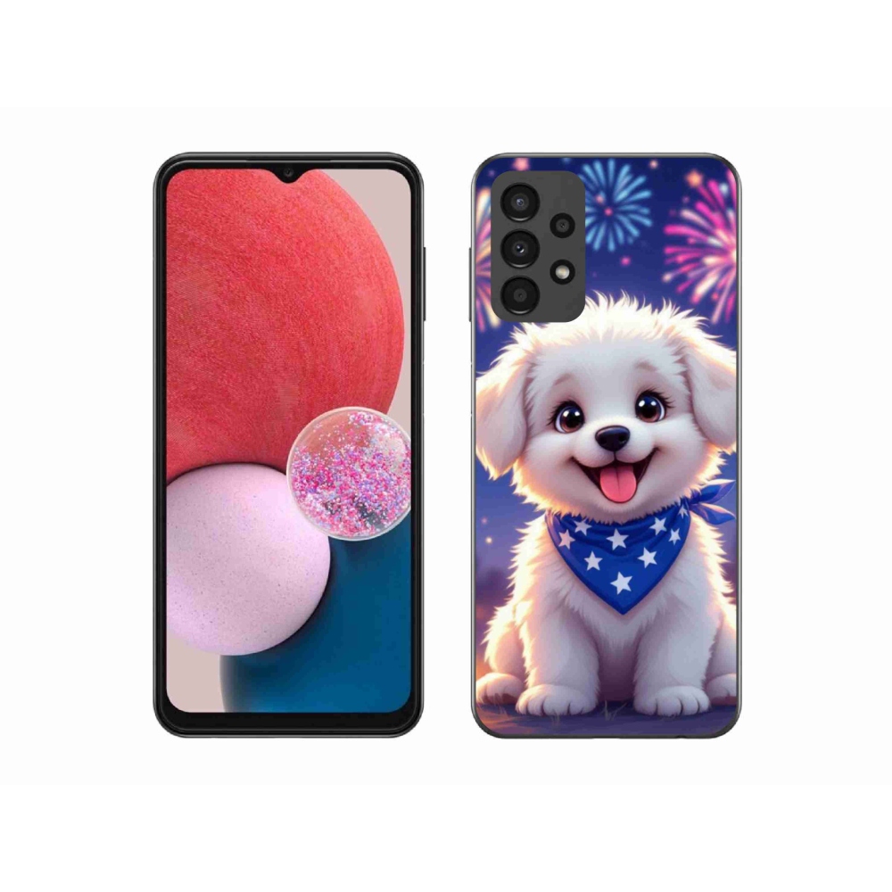Gelový kryt mmCase na Samsung Galaxy A13 - slavnostní štěně