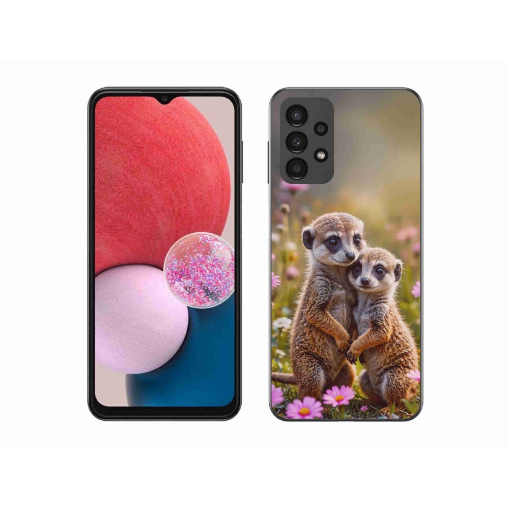 Gelový kryt mmCase na Samsung Galaxy A13 - surikatí duo