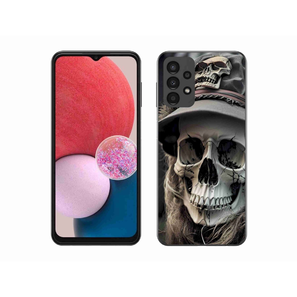 Gelový kryt mmCase na Samsung Galaxy A13 - temná lebka