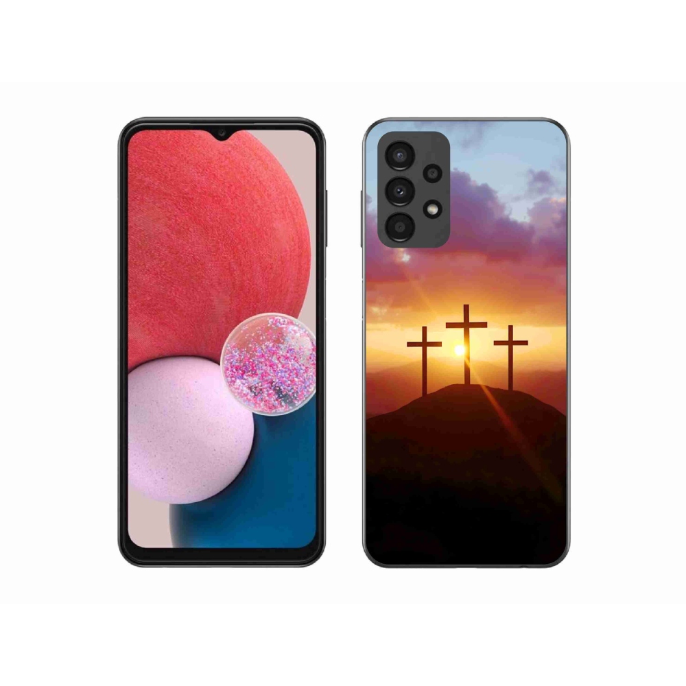 Gelový kryt mmCase na Samsung Galaxy A13 - tři kříže